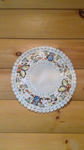 12" Round Table Accent Butterfly Pattern